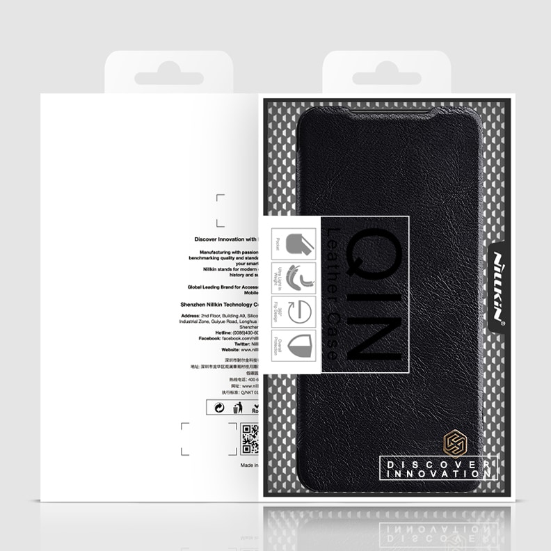 Nillkin Qin Flip Case til Xiaomi Redmi Note 11T/11S/11 5G & Poco M4 Pro 5G - Sort