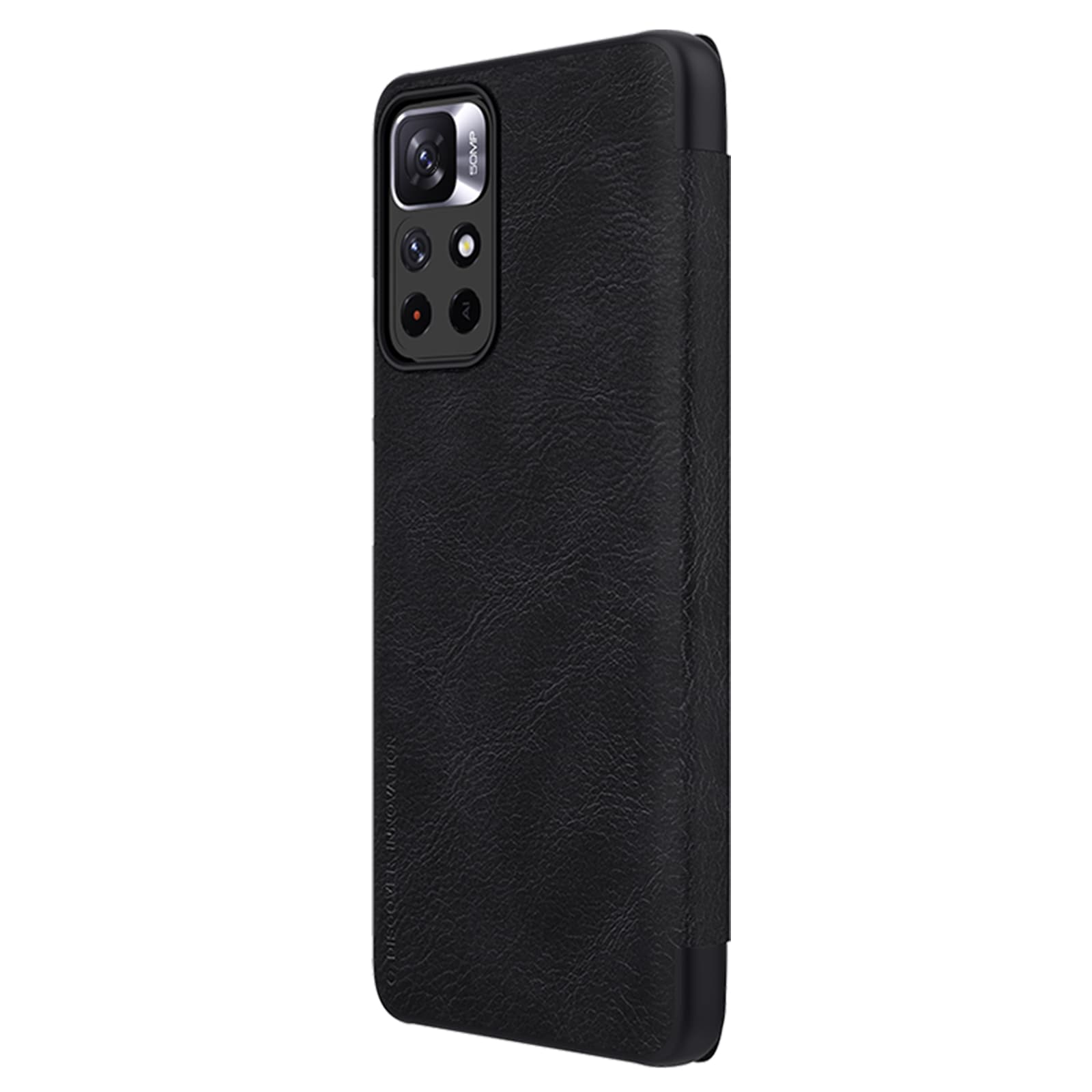 Nillkin Qin Flip Case til Xiaomi Redmi Note 11T/11S/11 5G & Poco M4 Pro 5G - Sort