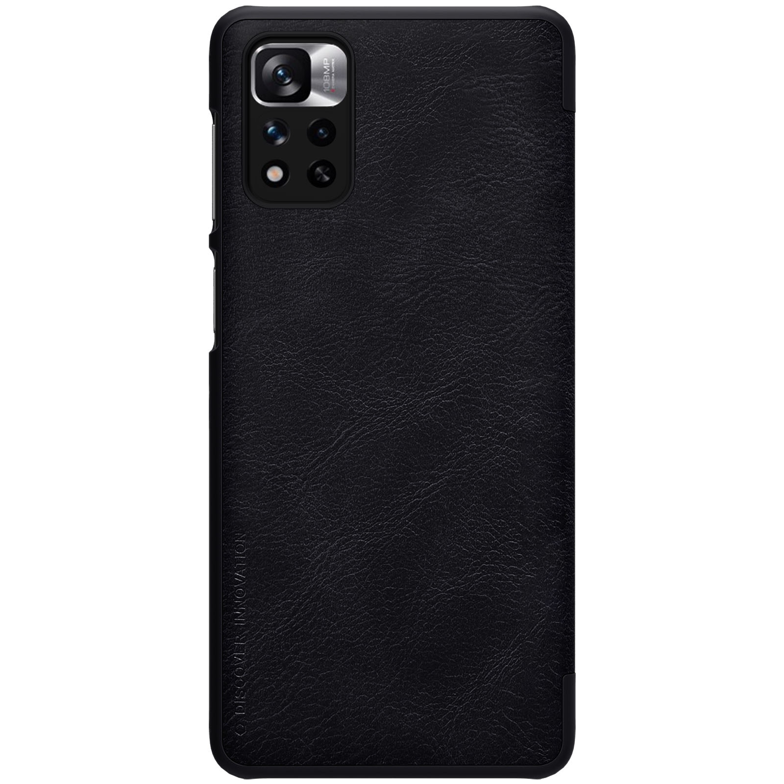 Nillkin Qin Case for Xiaomi Redmi Note 11 Pro+/Pro, Mi11i HyperCharge - Black Flip Holster Cover