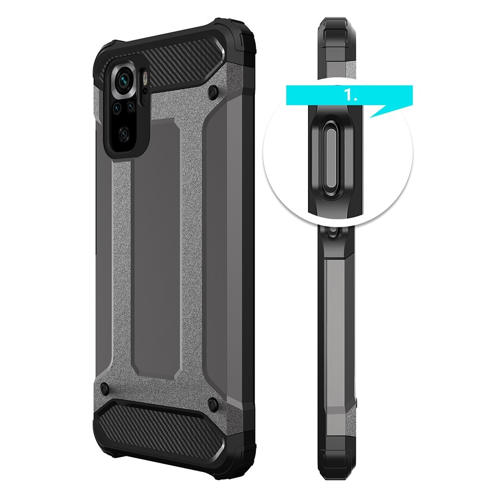Hybrid Armor taske cover til Xiaomi Redmi Note 11 Pro + 5G / Mi11i HyperCharge / Poco X4 NFC 5G blå