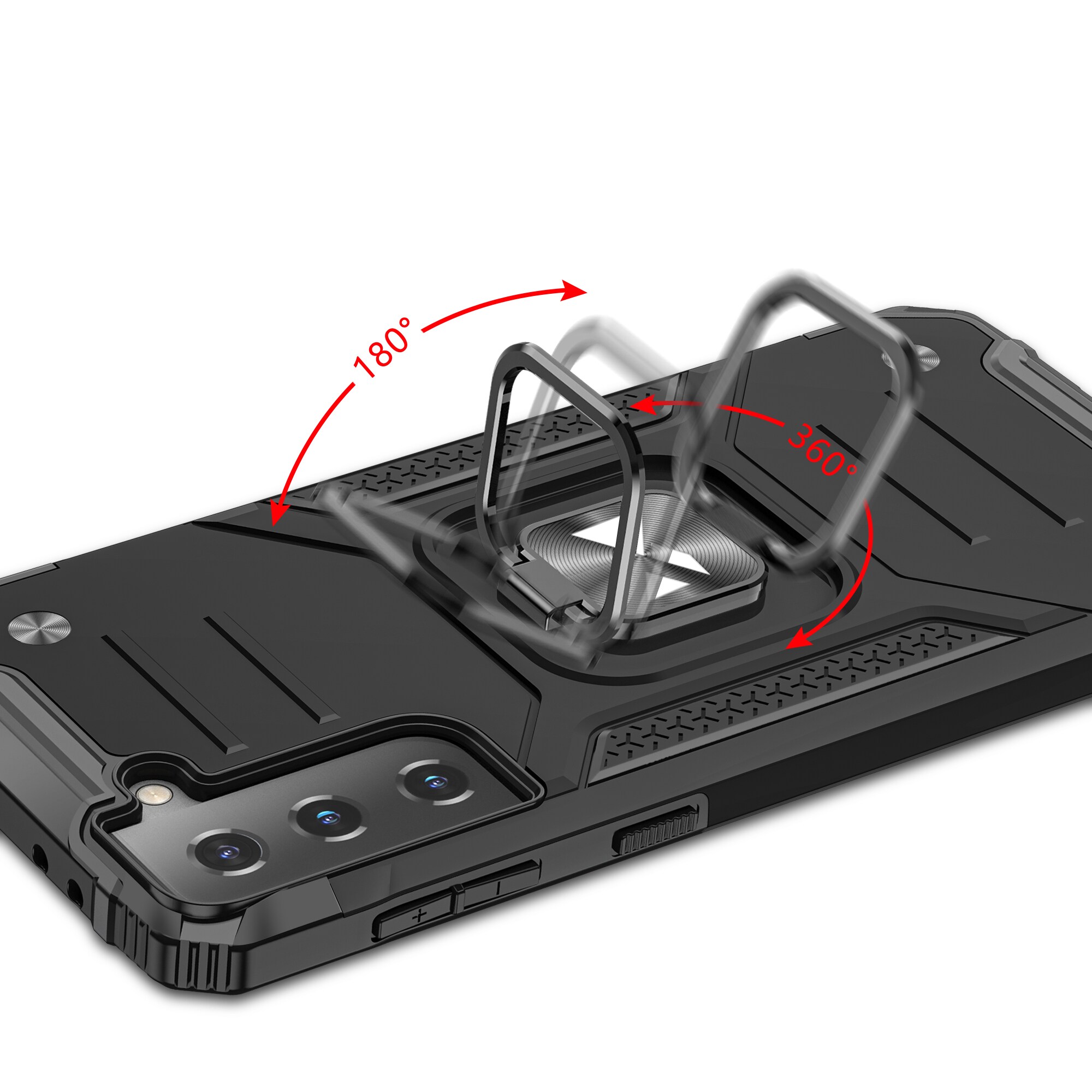 Wozinsky Ring Armor Tufft hybridfodral + magnetiskt fäste för Samsung Galaxy S22 Ultra guld