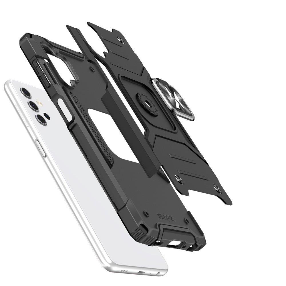 Wozinsky Ring Armor tufft hybridfodral + magnetisk hållare för Samsung Galaxy A73 röd