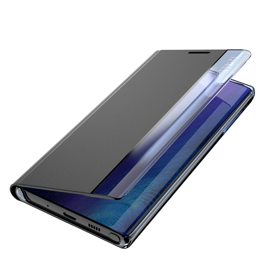 Nyt Sleep Case-cover med standerfunktion til Samsung Galaxy S22 + (S22 Plus) sort