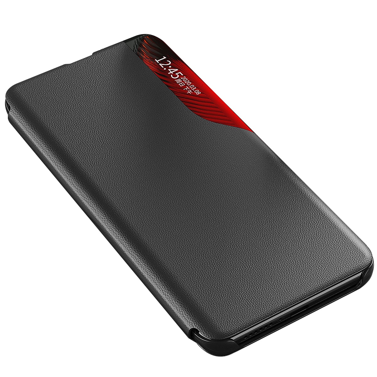 Eco Leather View Case etui med flipcover og standerfunktion til Samsung Galaxy S22+ blå