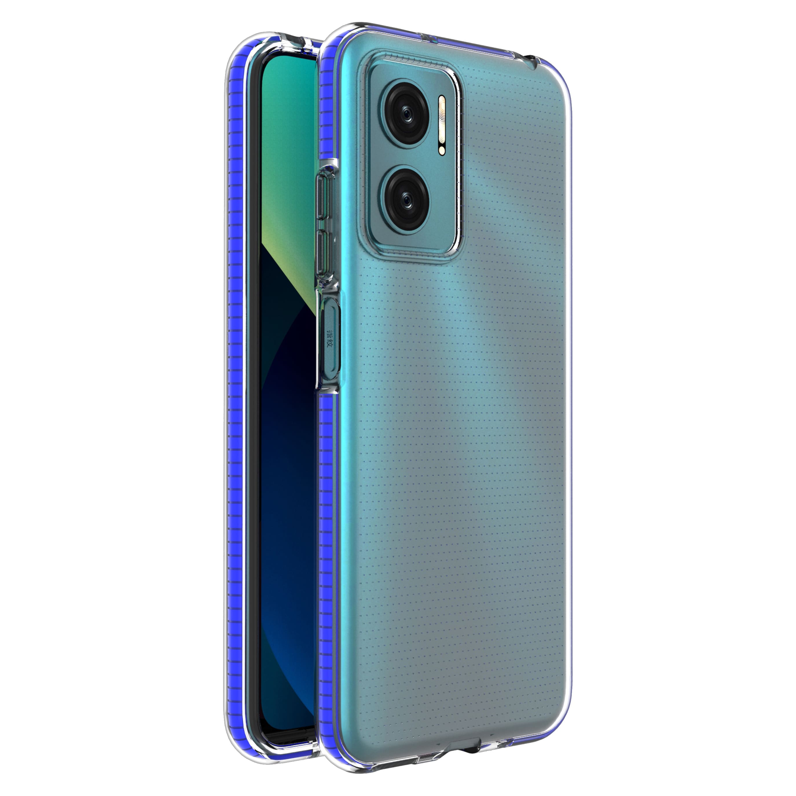 Vårfodral gelskydd med en färgad ram för Xiaomi Redmi 10 mörkblå