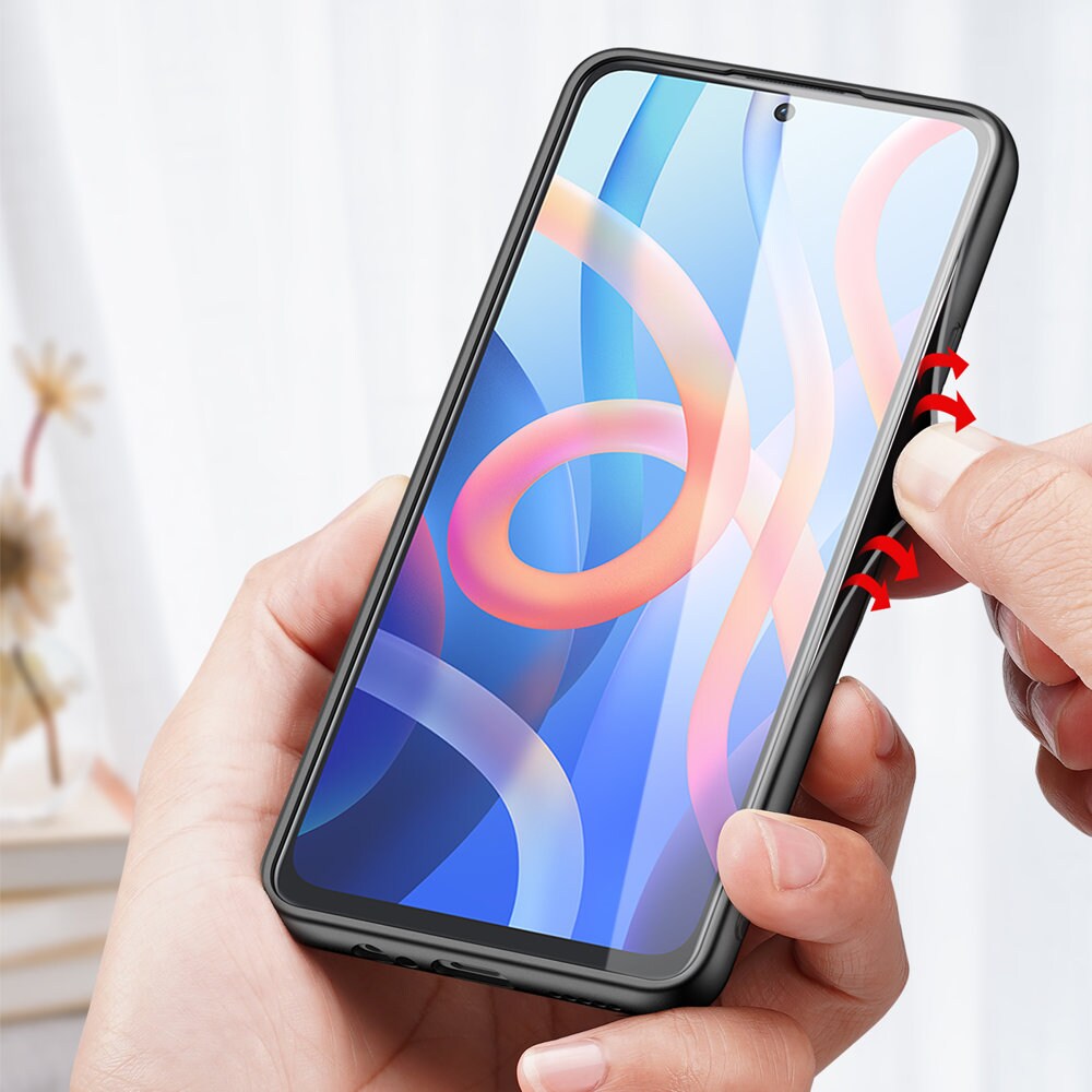 Dux Ducis Fino etui dækket med nylonmateriale Poco M4 Pro 5G blå