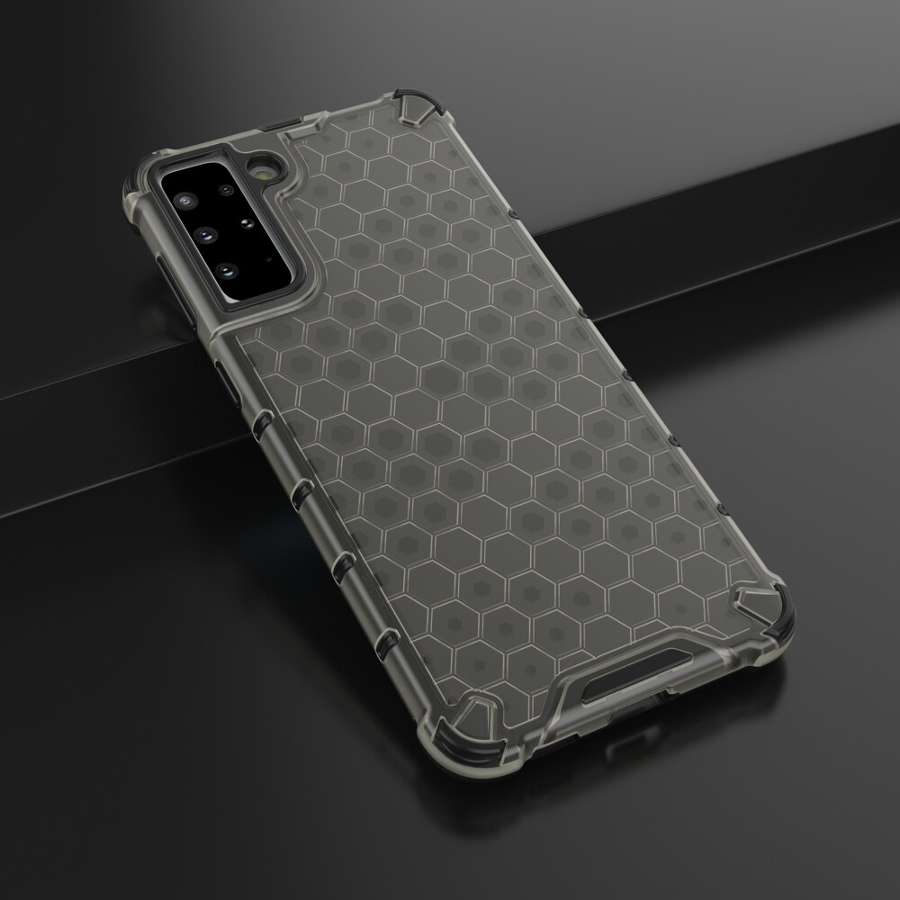 Honeycomb-fodral pansarskydd med gelram för Samsung Galaxy S22 + (S22 Plus) svart