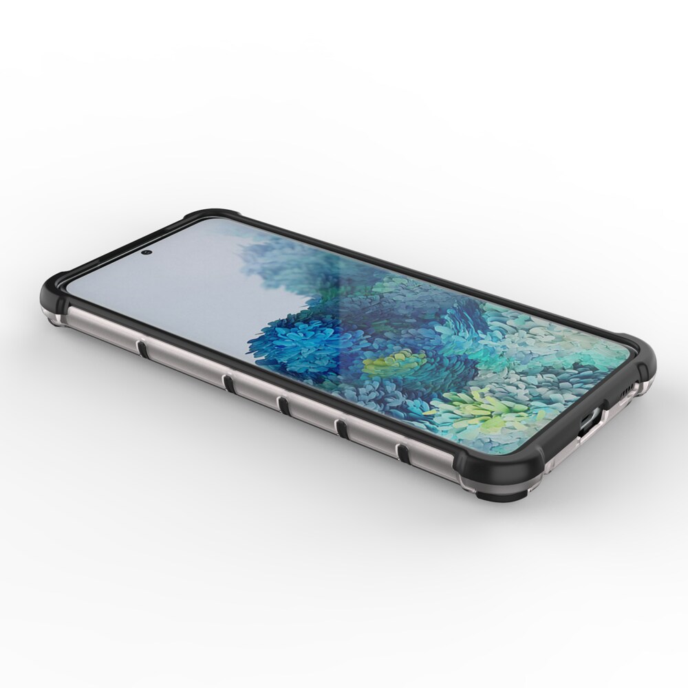 Honeycomb-fodral pansarskydd med en gelram för Samsung Galaxy S22 + (S22 Plus) transparent