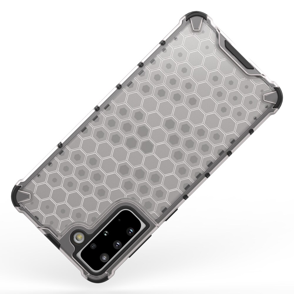 Honeycomb-fodral pansarskydd med en gelram för Samsung Galaxy S22 + (S22 Plus) transparent