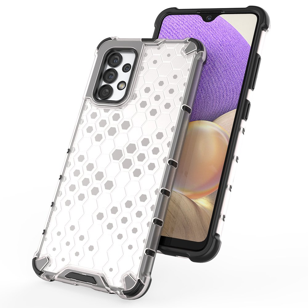 Honeycomb-fodral pansarskydd med gelram för Samsung Galaxy A03s (166.5) svart