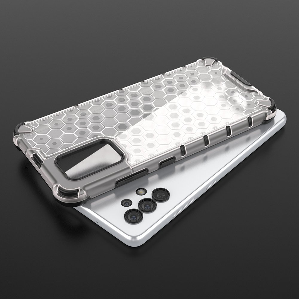 Honeycomb-fodral pansarskydd med gelram för Samsung Galaxy A03s (166.5) svart
