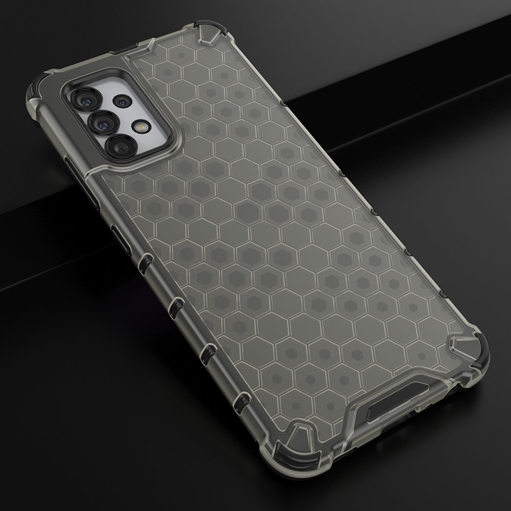 Honeycomb-fodral pansarskydd med gelram för Samsung Galaxy A03s (166.5) svart