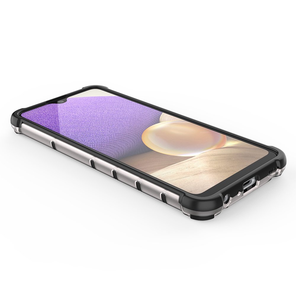 Honeycomb-fodral pansarskydd med en gelram för Samsung Galaxy A03s (166.5) blå