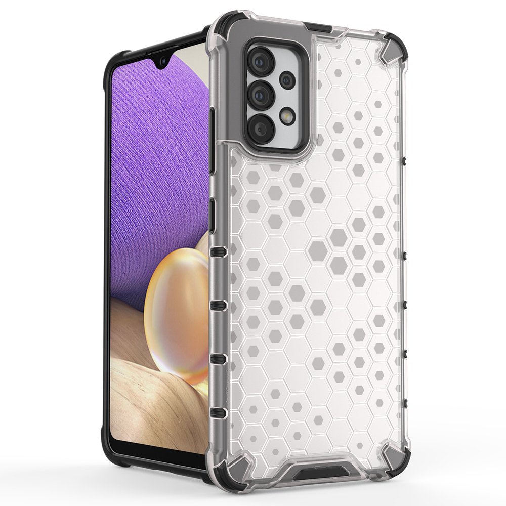 Honeycomb-fodral pansarskydd med en gelram för Samsung Galaxy A03s (166.5) blå