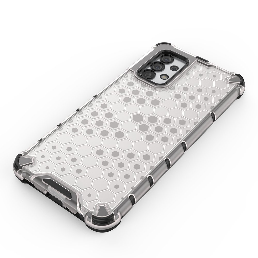 Honeycomb-fodral pansarskydd med en gelram för Samsung Galaxy A03s (166.5) blå