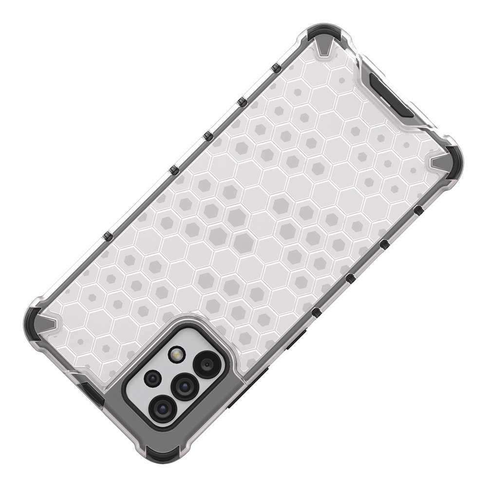 Honeycomb-fodral pansarskydd med en gelram för Samsung Galaxy A03s (166.5) blå