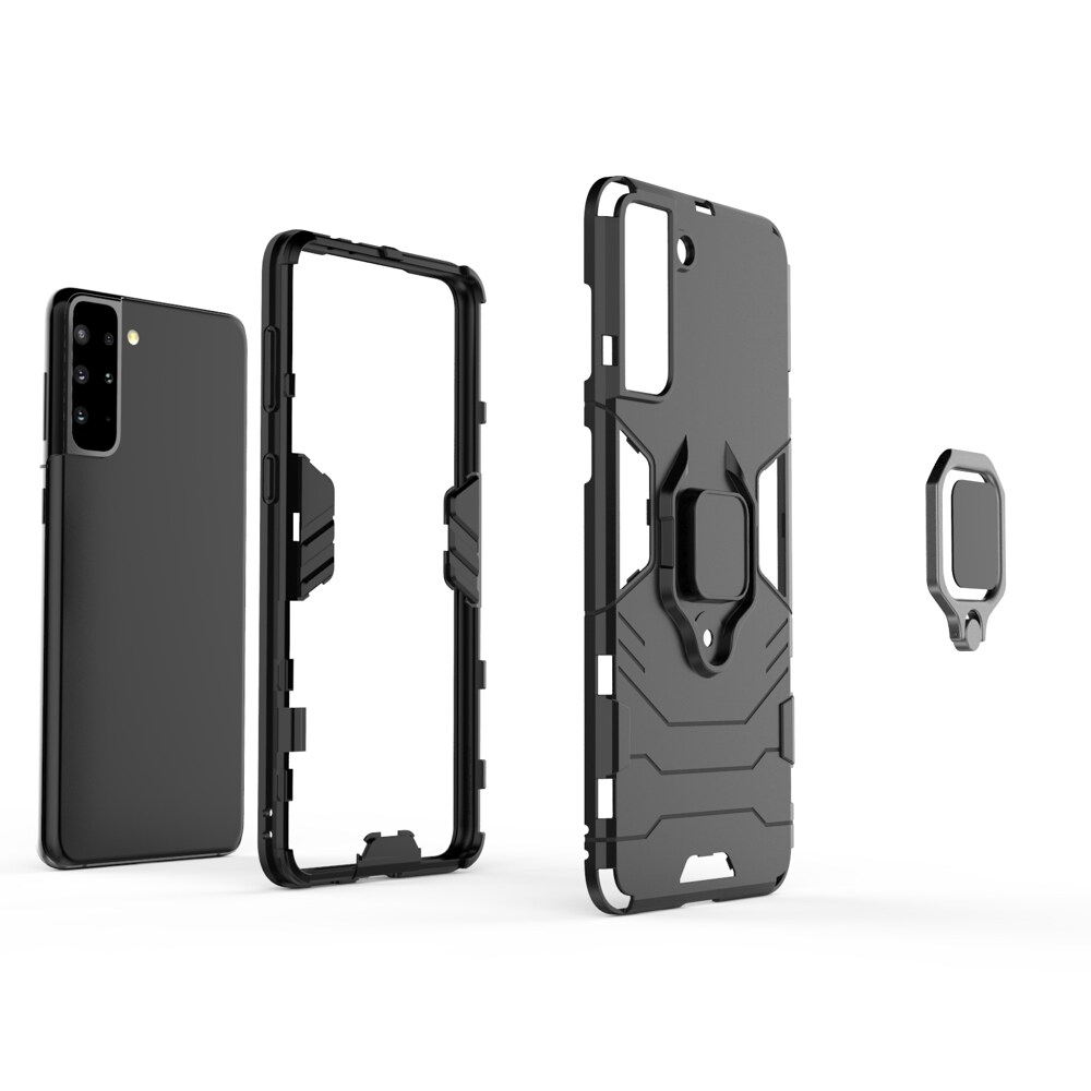 Ring Armor robust hybrid cover + magnetisk holder til Samsung Galaxy S22 + (S22 Plus) sort