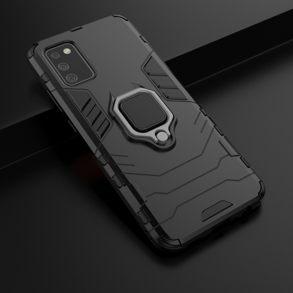 Ring Armor robust hybrid cover + magnetisk holder til Samsung Galaxy A03s (166.5) sort