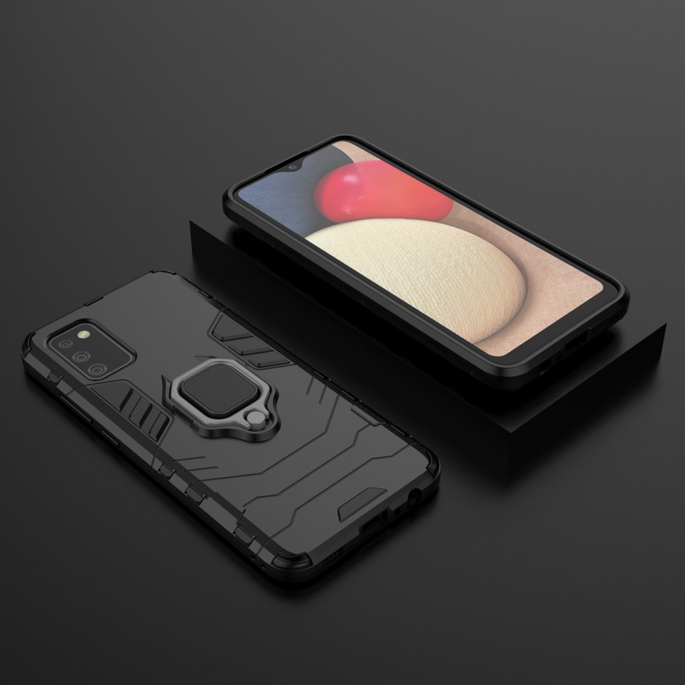 Ring Armor robust hybrid cover + magnetisk holder til Samsung Galaxy A03s (166.5) sort