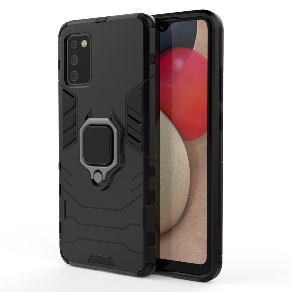 Ring Armor robust hybrid cover + magnetisk holder til Samsung Galaxy A03s (166.5) sort
