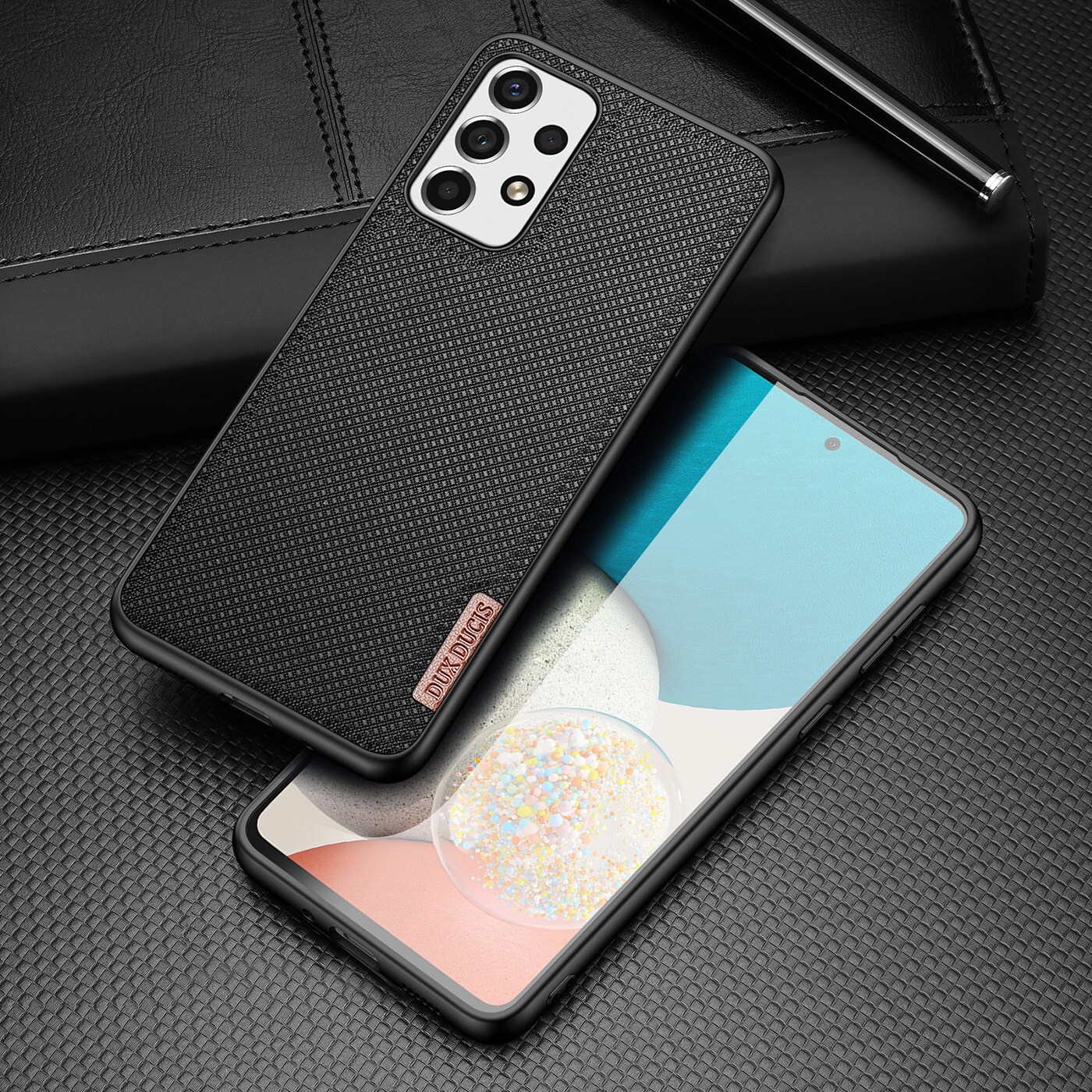 Dux Ducis Fino cover, nylonmateriale Samsung Galaxy A73 sort