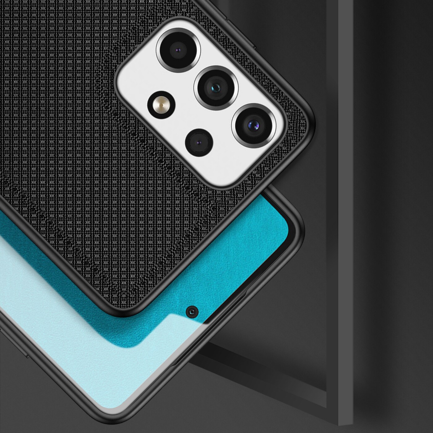 Dux Ducis Fino cover, nylonmateriale Samsung Galaxy A73 sort