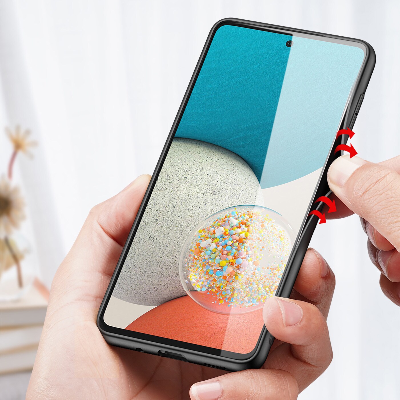 Dux Ducis Fino cover, nylonmateriale Samsung Galaxy A73 sort