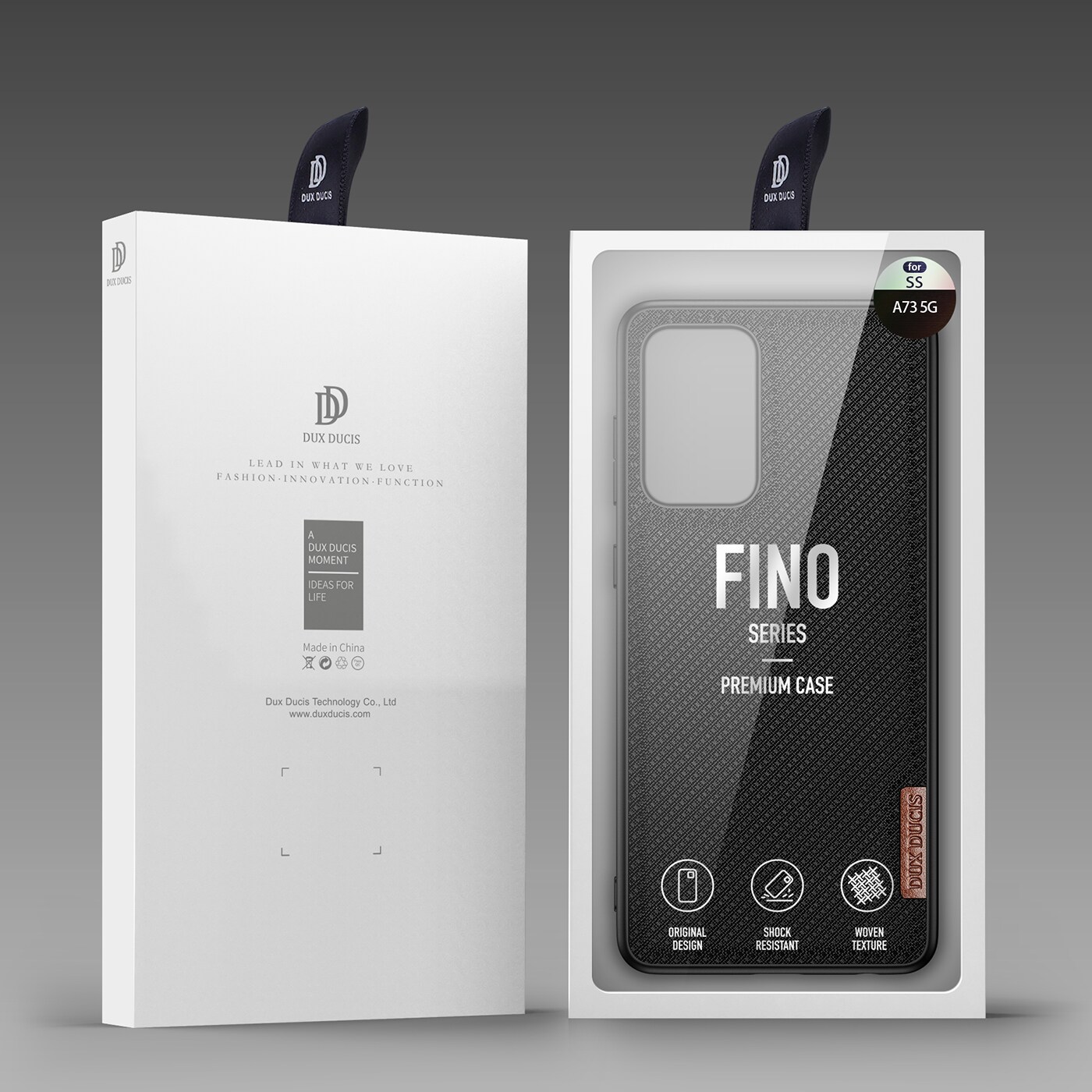 Dux Ducis Fino cover, nylonmateriale Samsung Galaxy A73 sort