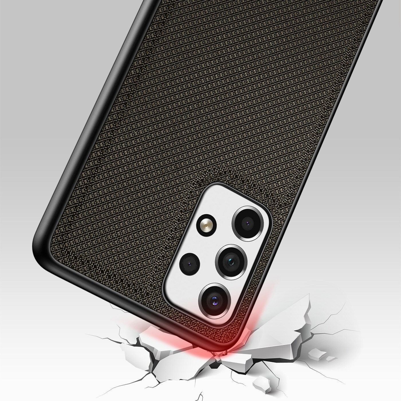 Dux Ducis Fino etui er lavet af nylonmateriale til Samsung Galaxy A73 grøn