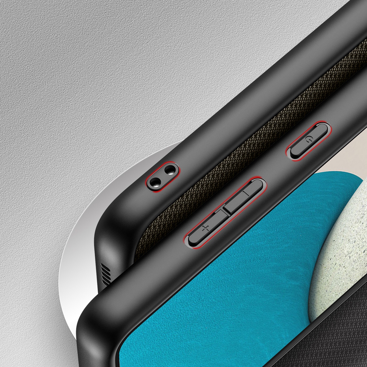 Dux Ducis Fino etui er lavet af nylonmateriale til Samsung Galaxy A73 grøn