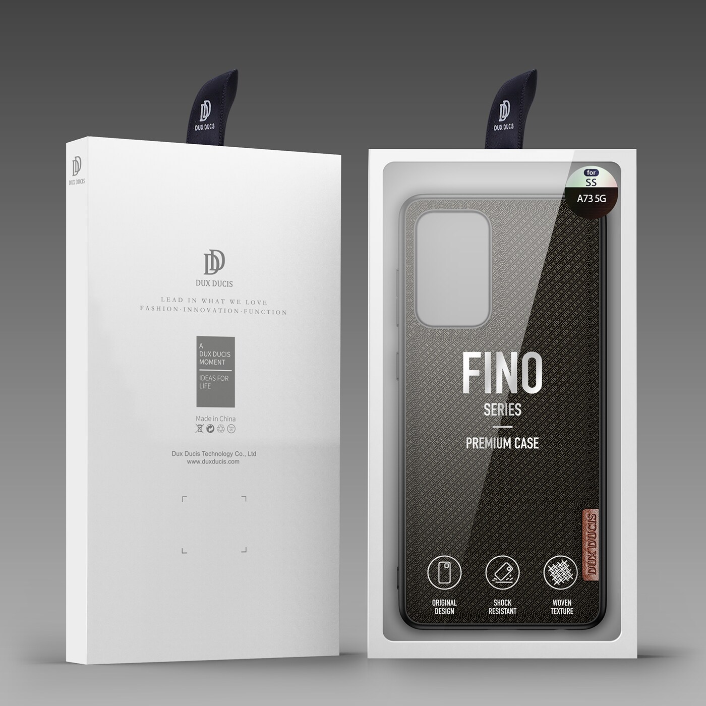 Dux Ducis Fino etui er lavet af nylonmateriale til Samsung Galaxy A73 grøn