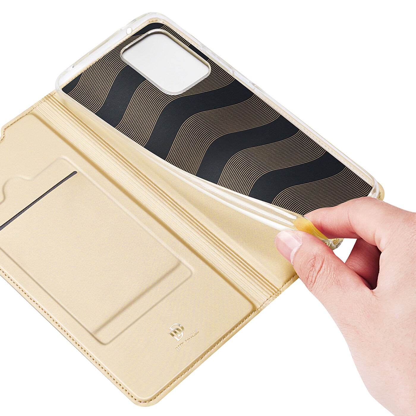 Dux Ducis Skin Pro Holster Cover Flip Cover för Samsung Galaxy A73 guld