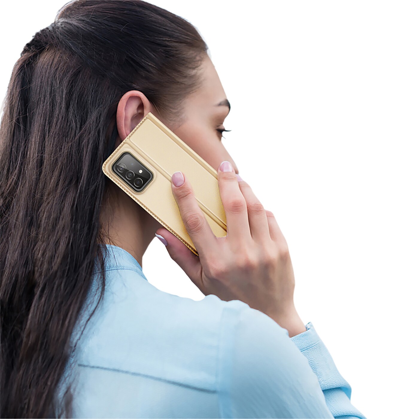 Dux Ducis Skin Pro Holster Cover Flip Cover för Samsung Galaxy A73 guld