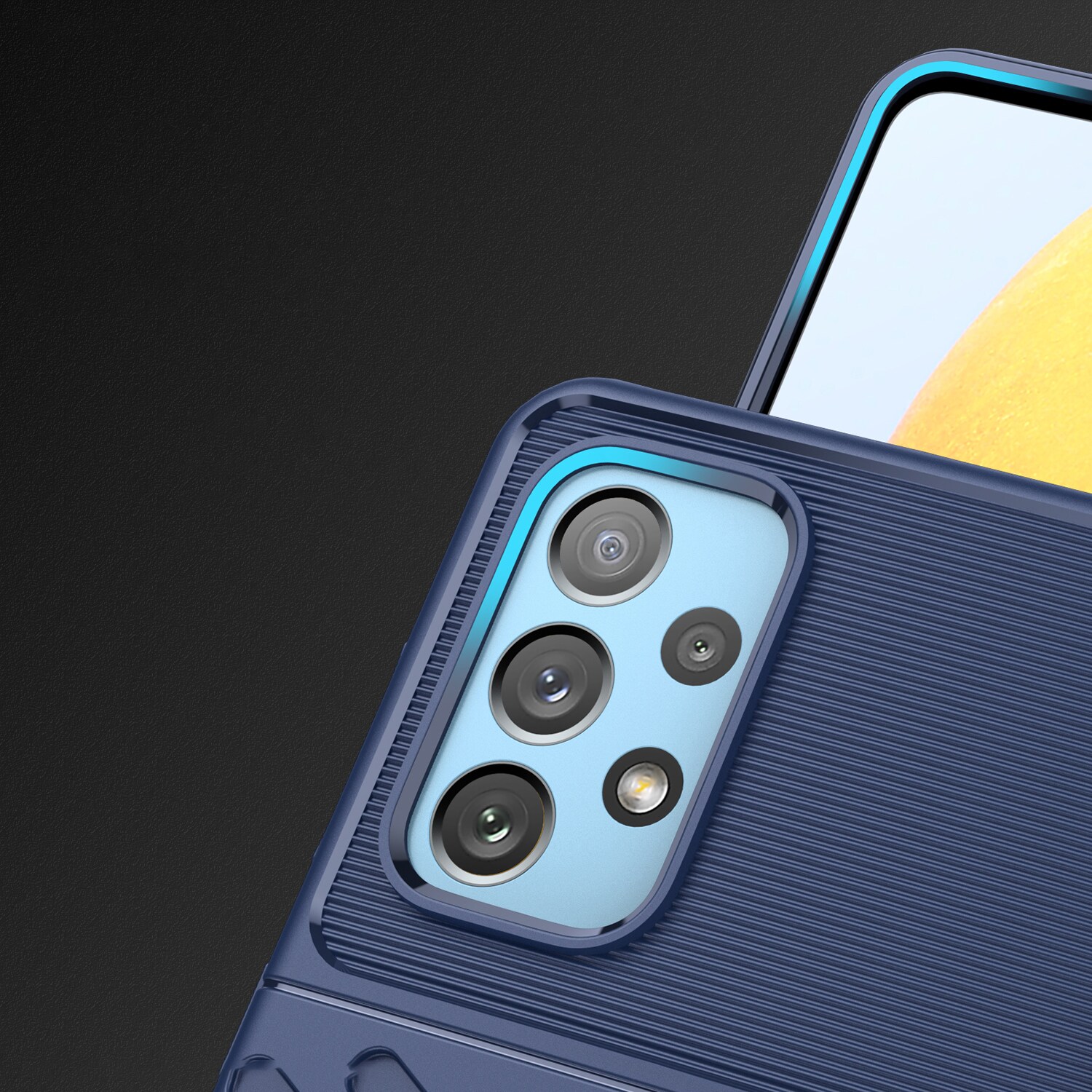 Thunder Case flexibelt pansarskydd för Samsung Galaxy A73 blå
