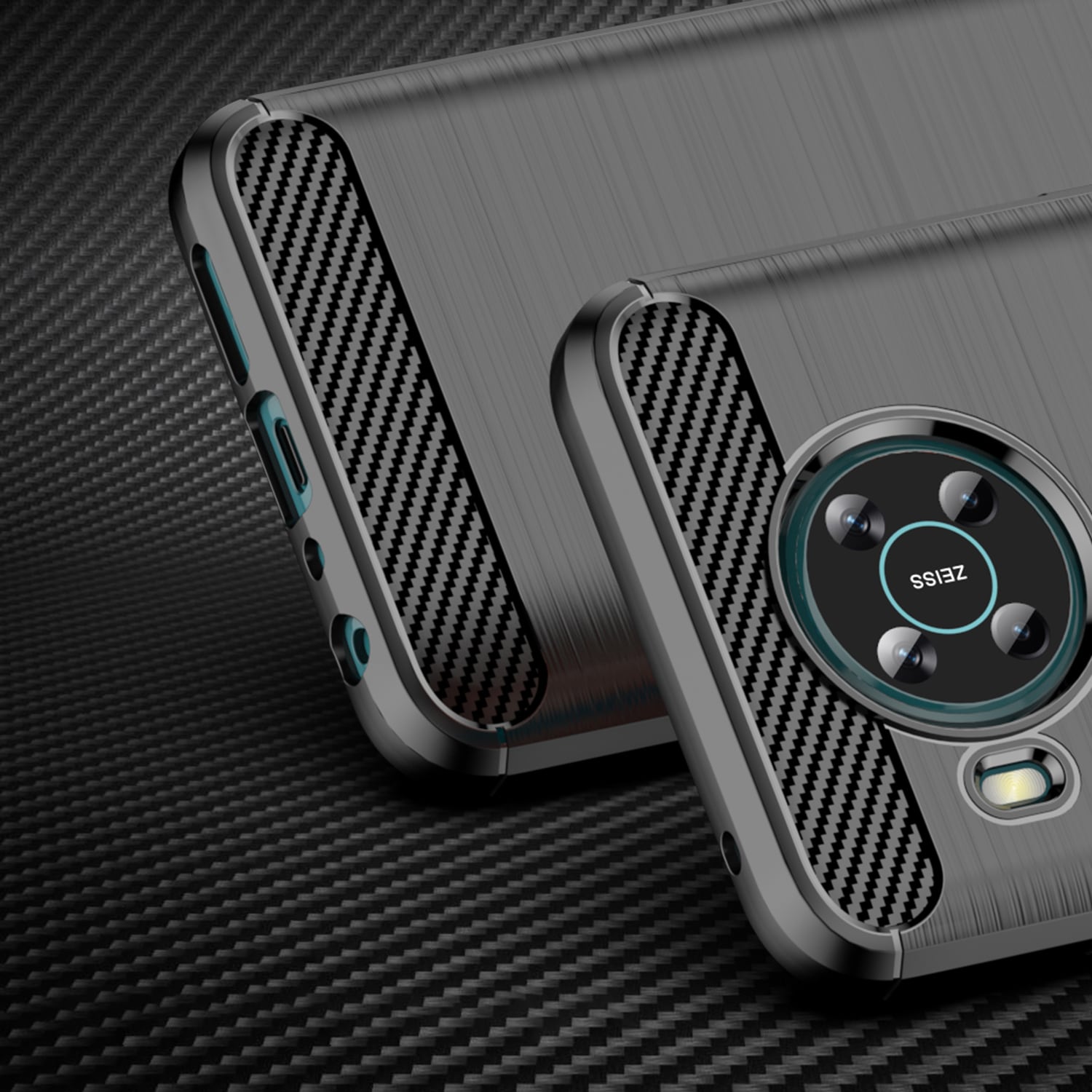 Carbon Case Fleksibelt cover til Nokia X100 sort