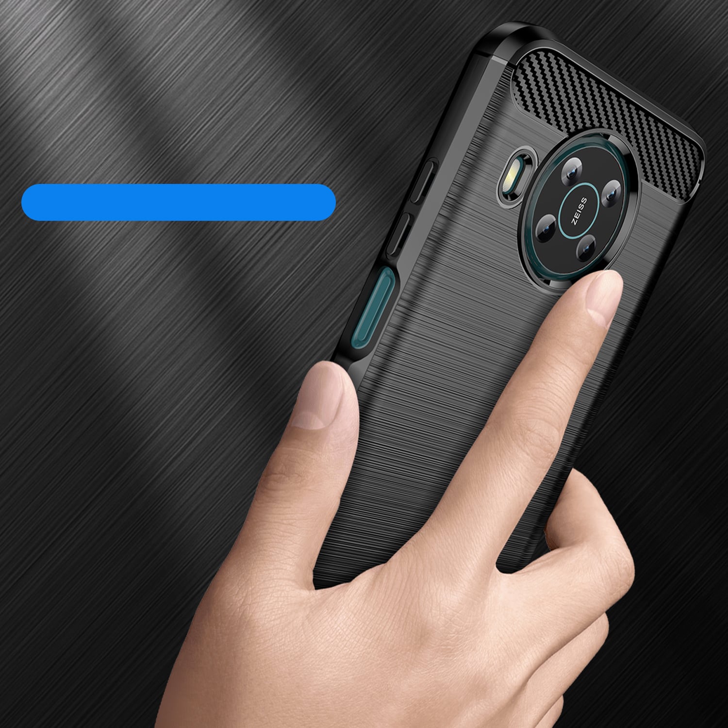 Carbon Case Fleksibelt cover til Nokia X100 sort