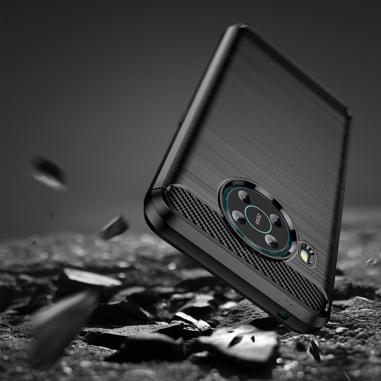 Carbon Case Fleksibelt cover til Nokia X100 sort