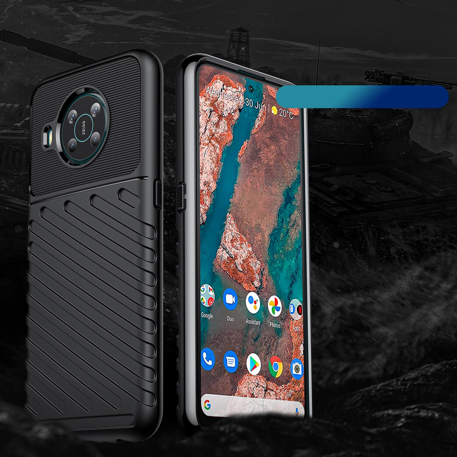 Thunder Case fleksibelt panseret cover til Nokia X100 sort