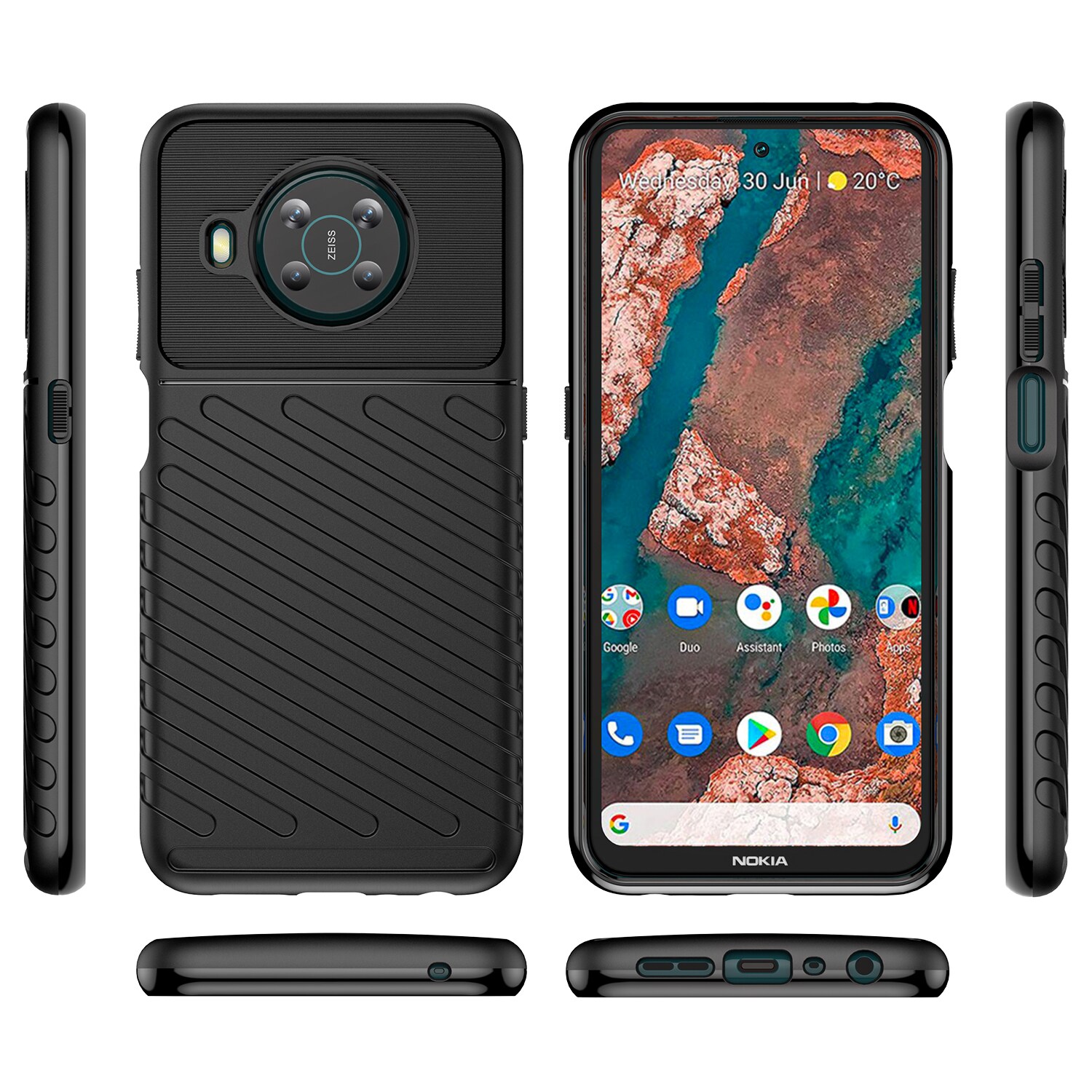 Thunder Case fleksibelt panseret cover til Nokia X100 sort