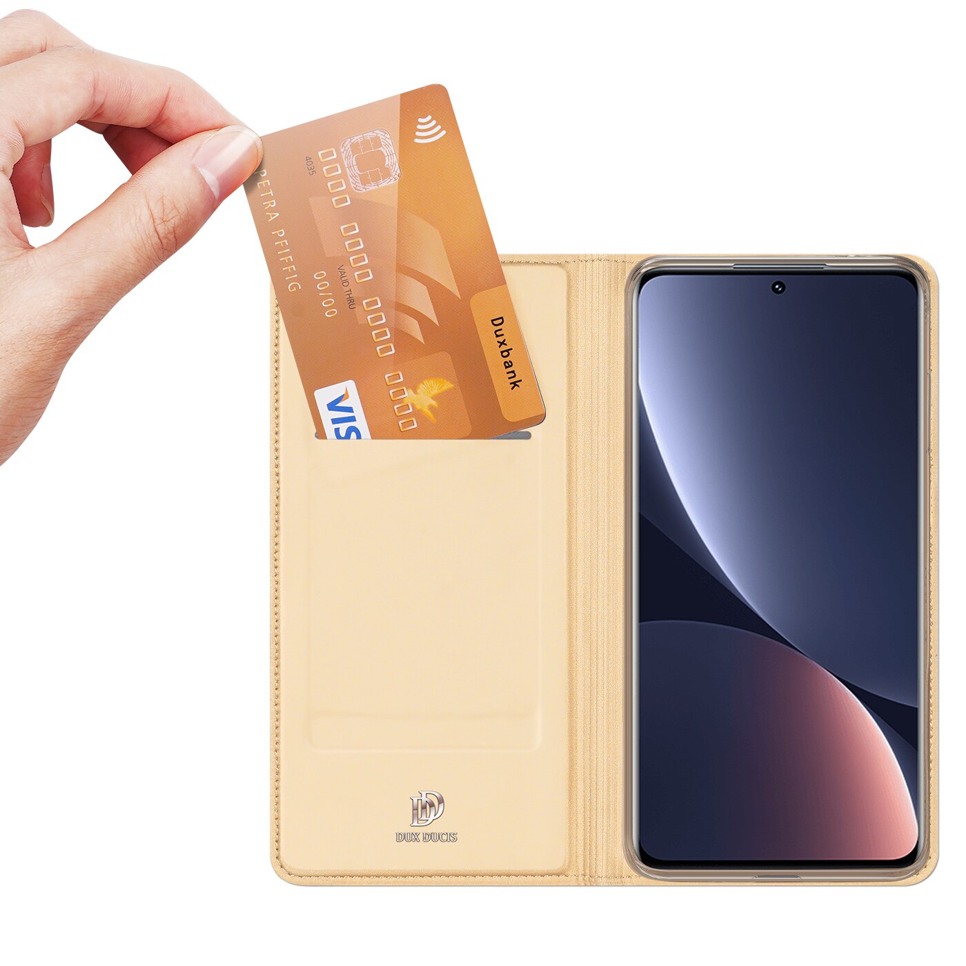 Dux Ducis Skin Pro Holster Cover Flip Cover til Xiaomi 12 Pro guld