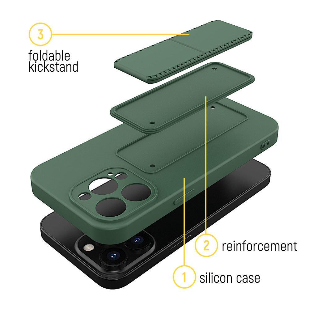 Wozinsky Kickstand-etui silikoneetui med stander Xiaomi Redmi 10-etui rød