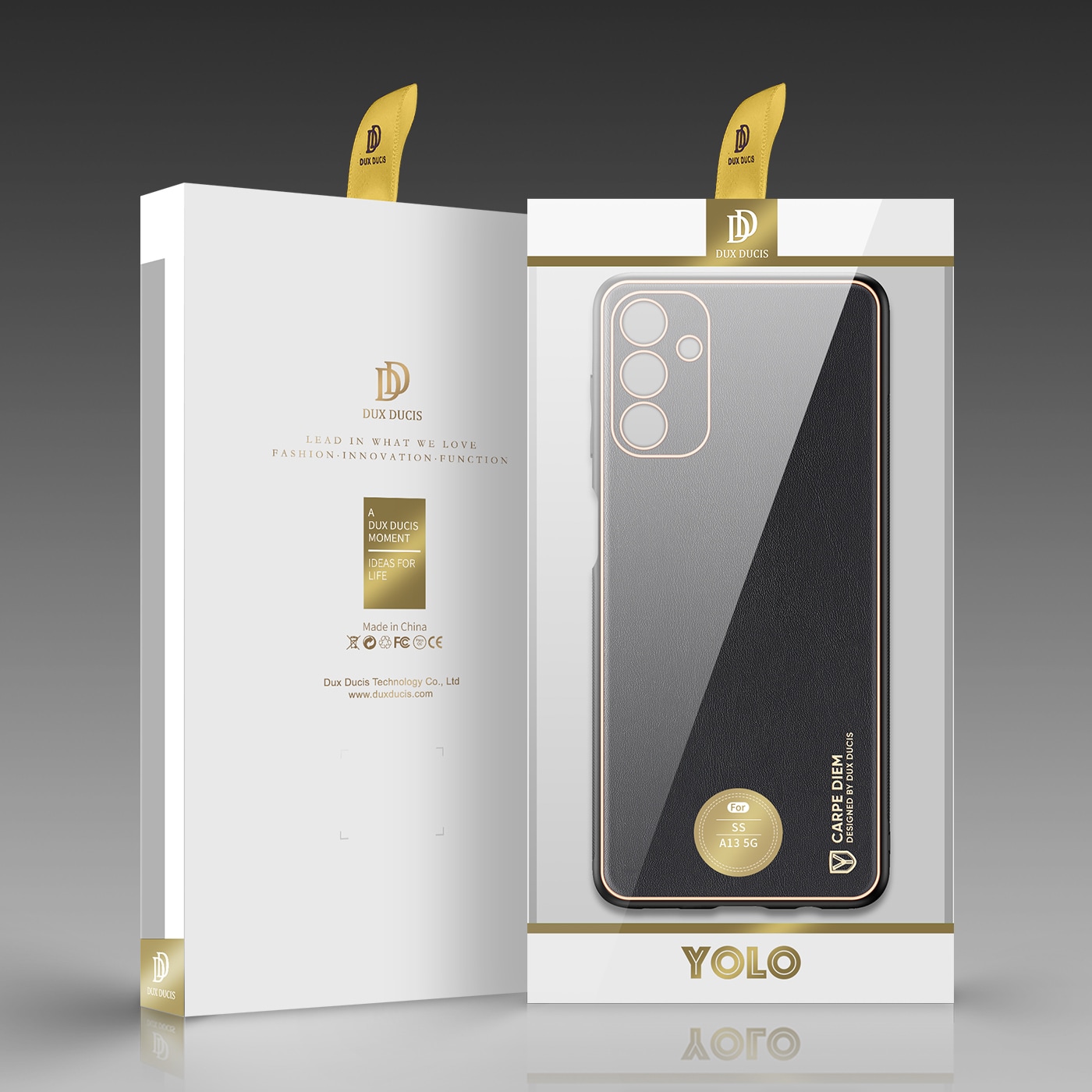 Dux Ducis Yolo elegant cover lavet af økologisk læder til Samsung Galaxy A13 5G sort