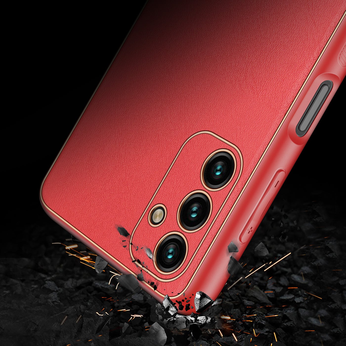 Dux Ducis Yolo elegant cover lavet af økologisk læder til Samsung Galaxy A13 5G rød