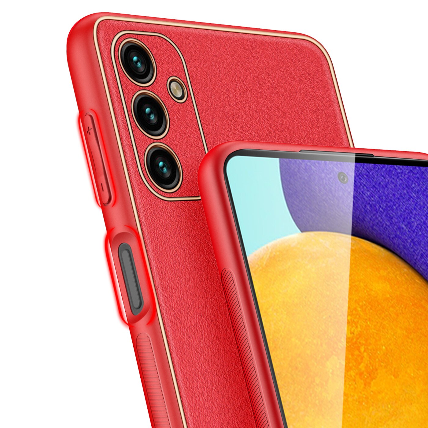 Dux Ducis Yolo elegant cover lavet af økologisk læder til Samsung Galaxy A13 5G rød