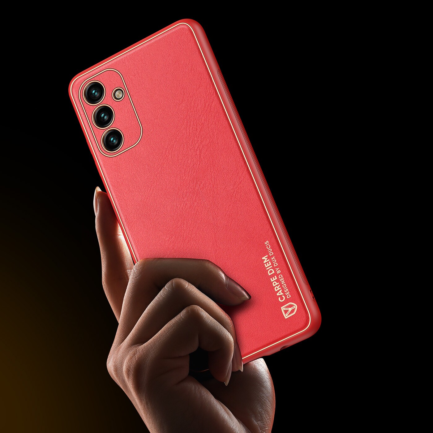 Dux Ducis Yolo elegant cover lavet af økologisk læder til Samsung Galaxy A13 5G rød