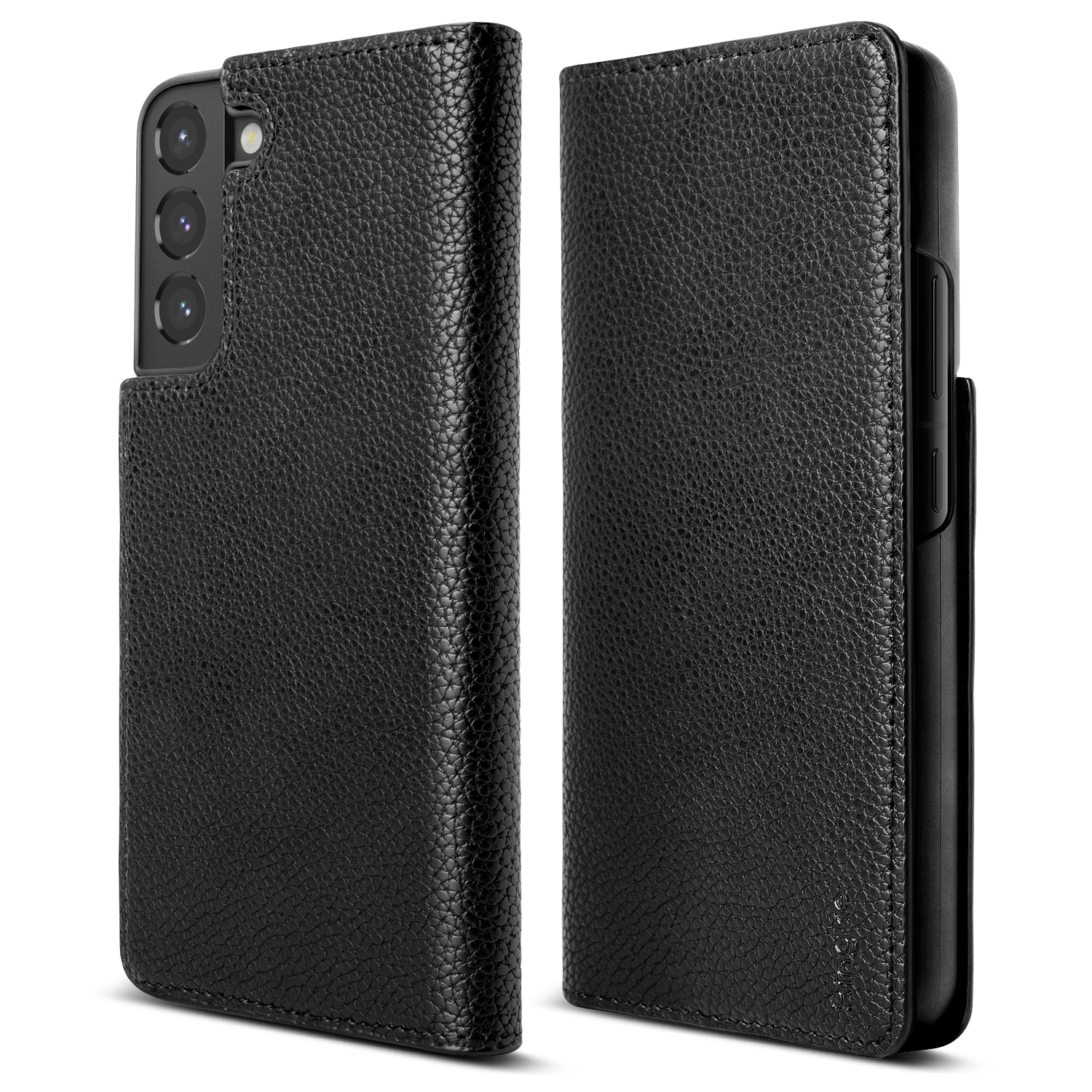 Ringke Folio Signature Flip Leather Case för Samsung Galaxy S22 + (S22 Plus) Svart (FSS118R262)