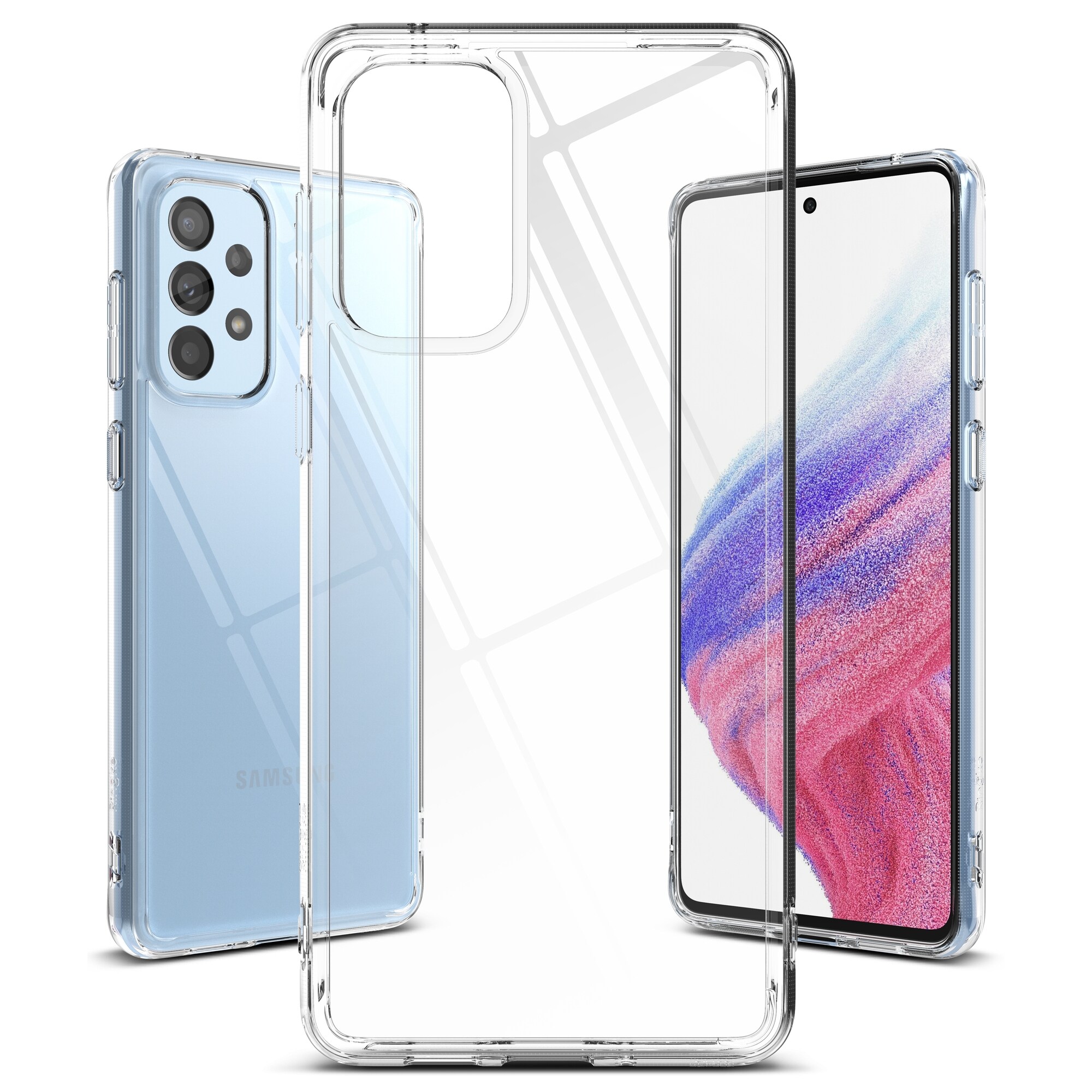 Ringke Fusion tpu-etui med ramme til Samsung galaxy a73 transparent