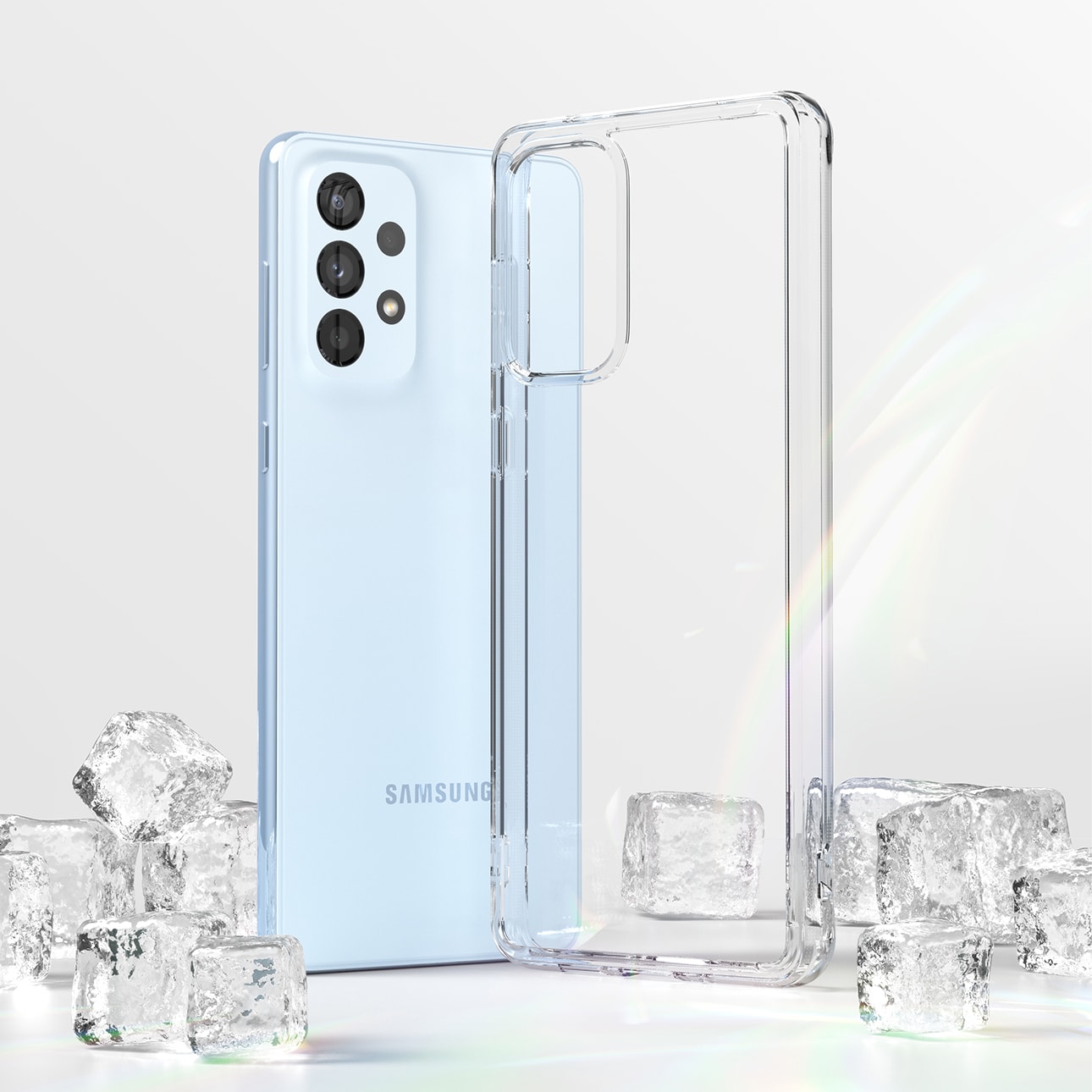 Ringke Fusion tpu-etui med ramme til Samsung galaxy a73 transparent