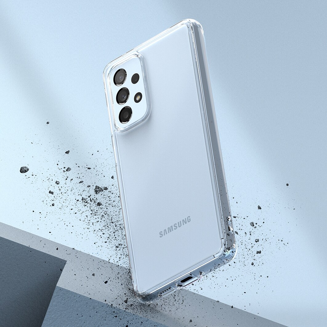 Ringke Fusion tpu-etui med ramme til Samsung galaxy a73 transparent
