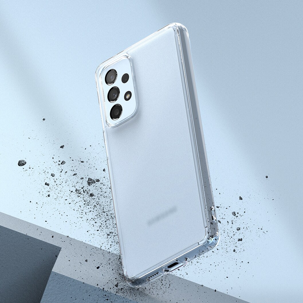Ringke Fusion Matte tpu-etui med en gennemsigtig Samsung Galaxy A73-gelramme